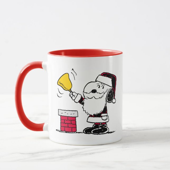 Jordnötter | Snoopy & Woodstock Santa Bell Ringer Mugg (Vänster)