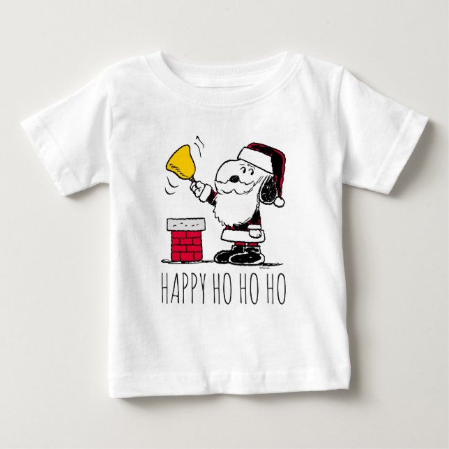 Jordnötter | Snoopy & Woodstock Santa Bell Ringer T Shirt (Framsida)