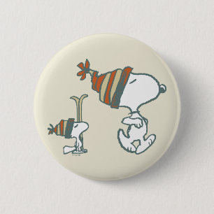 Jordnötter Snoopy & Woodstock Ski Resa Knapp