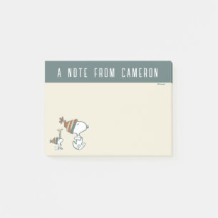 Jordnötter Snoopy & Woodstock Ski Resa Post-it Block