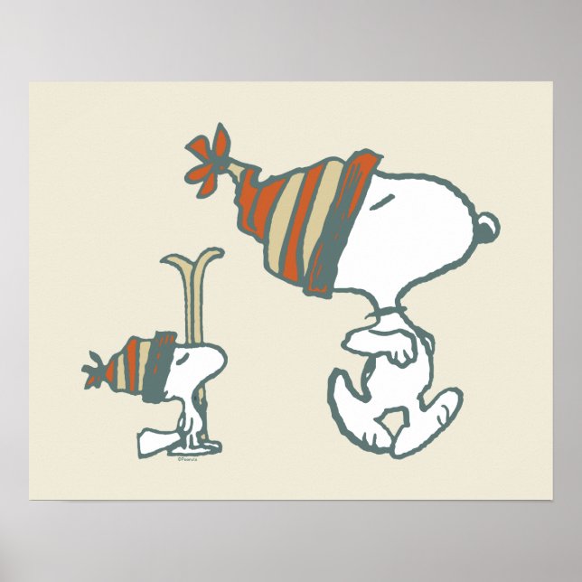Jordnötter | Snoopy & Woodstock Ski Resa Poster (Framsidan)