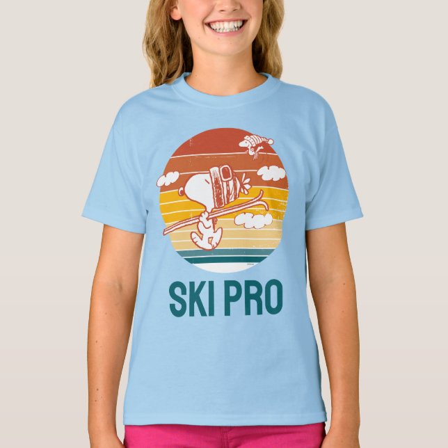 Jordnötter | Snoopy & Woodstock Ski Resa T Shirt (Framsida)