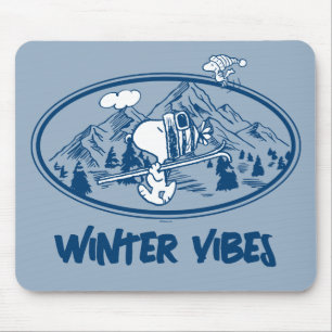 Jordnötter Snoopy & Woodstock Skiing Musmatta