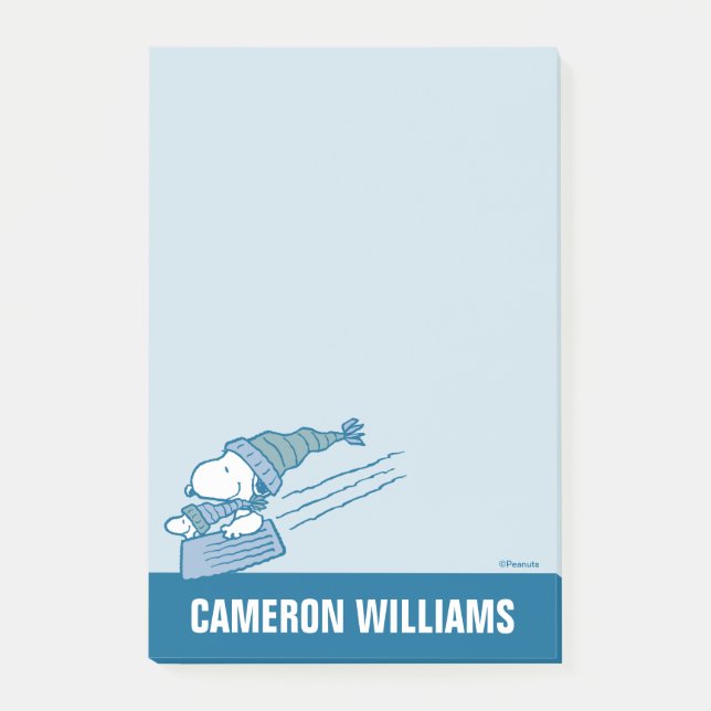 Jordnötter | Snoopy & Woodstock Sleding Post-it Block (Framsida)