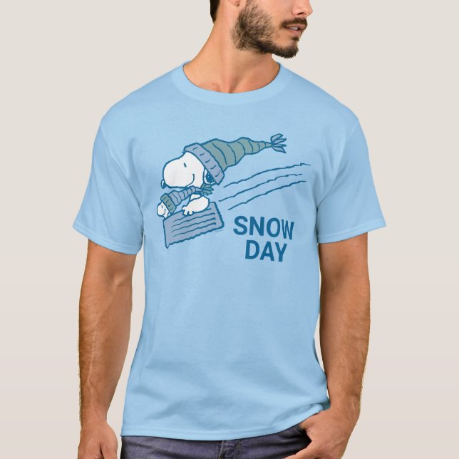 Jordnötter | Snoopy & Woodstock Sleding T Shirt (Framsida)