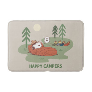 Jordnötter Snoopy & Woodstock Sleeping Campers Badrumsmatta