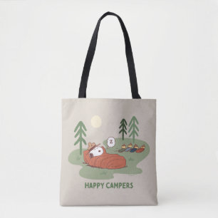Jordnötter Snoopy & Woodstock Sleeping Campers Tygkasse