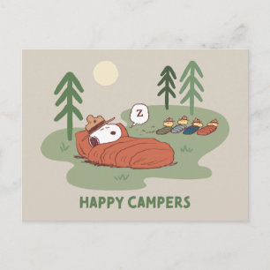 Jordnötter Snoopy & Woodstock Sleeping Campers Vykort
