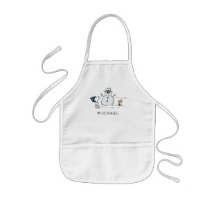 Jordnötter Snoopy & Woodstock Snögubbe Lägg ti Barnförkläde