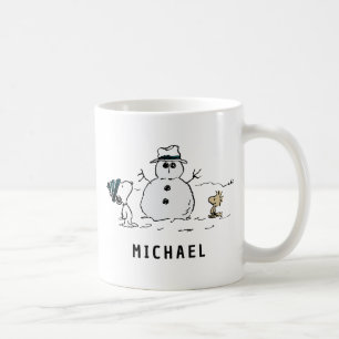 Jordnötter Snoopy & Woodstock Snögubbe Lägg ti Kaffemugg