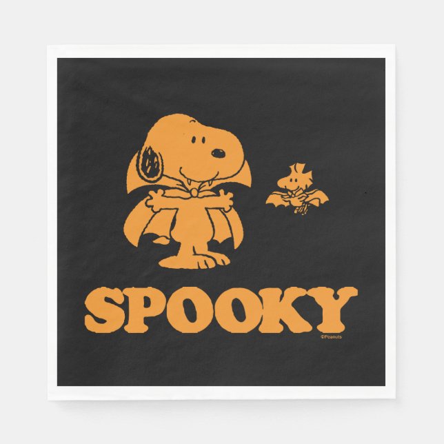 Jordnötter | Snoopy & Woodstock Spooky Pappersservett (Framsidan)