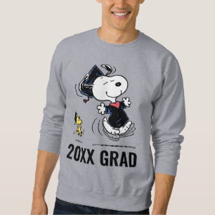 Jordnötter Snoopy & Woodstock Studenten Lång Ärmad Tröja