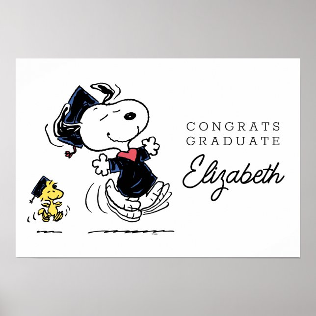 Jordnötter | Snoopy & Woodstock Studenten Poster (Framsidan)
