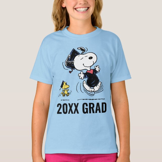 Jordnötter | Snoopy & Woodstock Studenten T Shirt (Framsida)