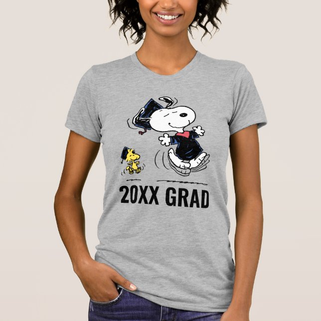 Jordnötter | Snoopy & Woodstock Studenten T Shirt (Framsida)