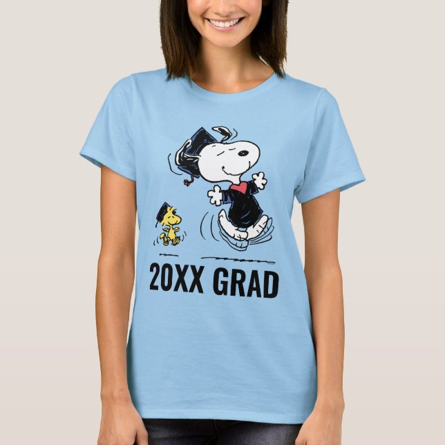 Jordnötter | Snoopy & Woodstock Studenten T Shirt (Framsida)