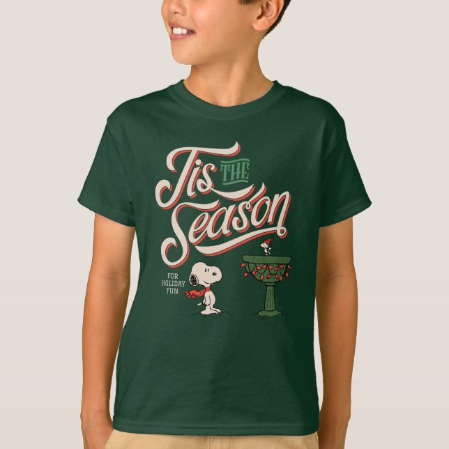 Jordnötter | Snoopy & Woodstock Tis Season T Shirt (Framsida)