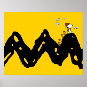 Jordnötter Snoopy & Woodstock Troop Hike Poster
