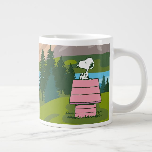 Jordnötter | Snoopy & Woodstock, Underbara utomhus Jumbo Mugg (Höger)