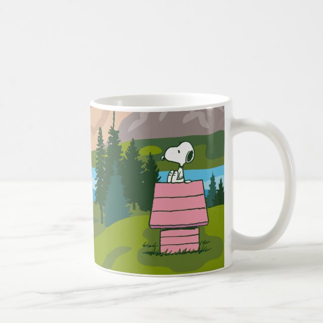 Jordnötter | Snoopy & Woodstock, Underbara utomhus Kaffemugg (Höger)