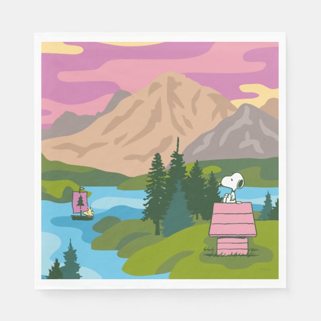 Jordnötter | Snoopy & Woodstock, Underbara utomhus Pappersservett (Framsidan)
