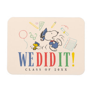 Jordnötter Snoopy Woodstock Vi Gjorde Det Examen M Magnet