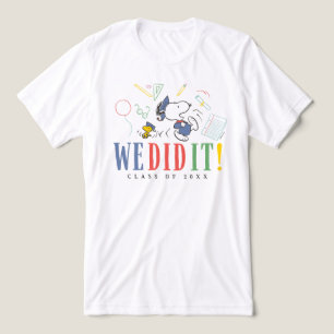 Jordnötter Snoopy Woodstock Vi Gjorde Det Examen M T Shirt