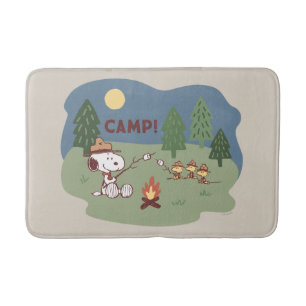 Jordnötter   Snoopy & Woodstock vid Campfire Badrumsmatta
