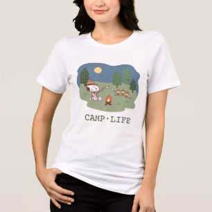 Jordnötter   Snoopy & Woodstock vid Campfire T Shirt