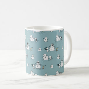Jordnötter   Snoopy & Woodstock Winter Break Mönst Kaffemugg