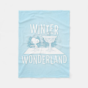 Jordnötter Snoopy & Woodstock Winter Wonderland Fleecefilt