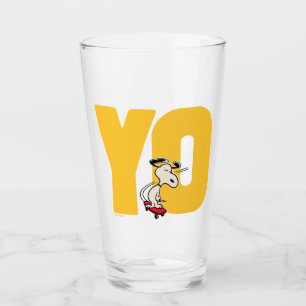 Jordnötter Snoopy YO Skateboard Glaskopp