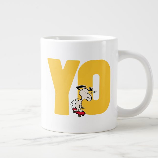 Jordnötter | Snoopy YO Skateboard Jumbo Mugg (Höger)