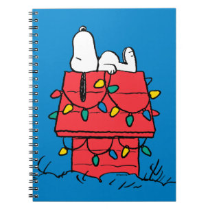 Jordnötter   Snoopys Hund House with Ljus Anteckningsbok