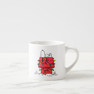 Jordnötter Snoopys Hund House with Ljus Espressomugg