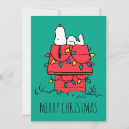 Jordnötter | Snoopys Hund House with Ljus Julkort