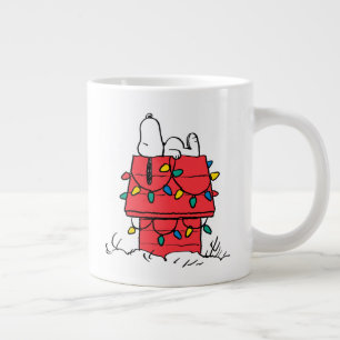 Jordnötter Snoopys Hund House with Ljus Jumbo Mugg