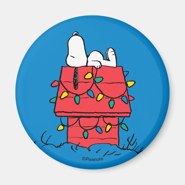 Jordnötter | Snoopys Hund House with Ljus Magnet (Framsidan)