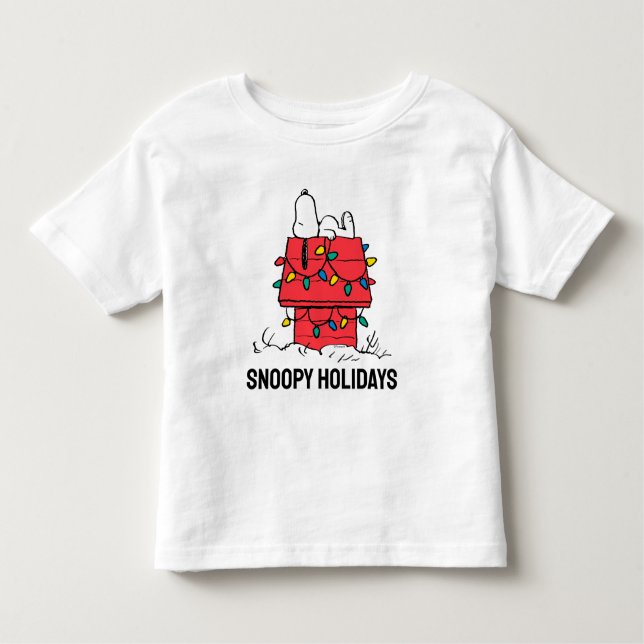 Jordnötter | Snoopys Hund House with Ljus T Shirt (Framsida)