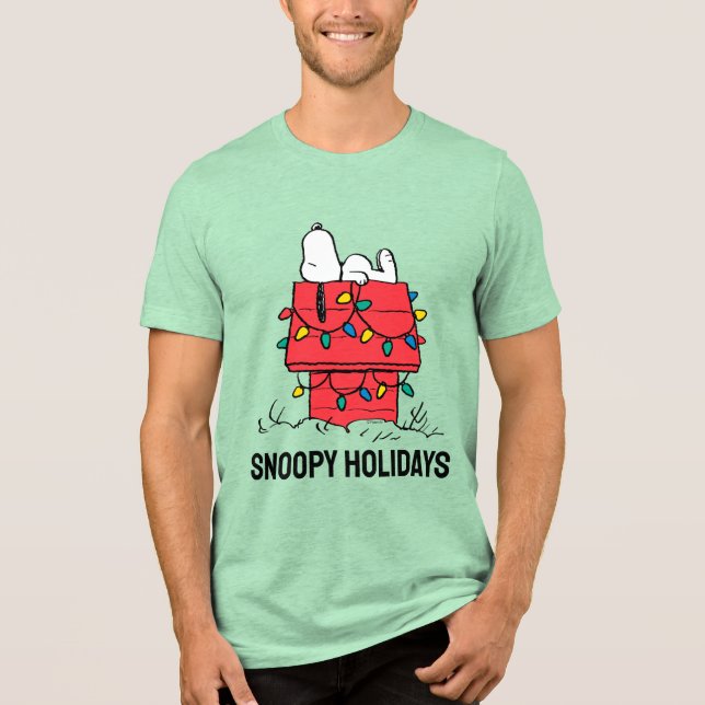 Jordnötter | Snoopys Hund House with Ljus T Shirt (Framsida)