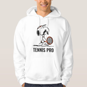 Jordnötter   Snoopys Mustache Spelar tennis Hoodie