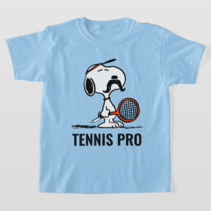 Jordnötter   Snoopys Mustache Spelar tennis T Shirt