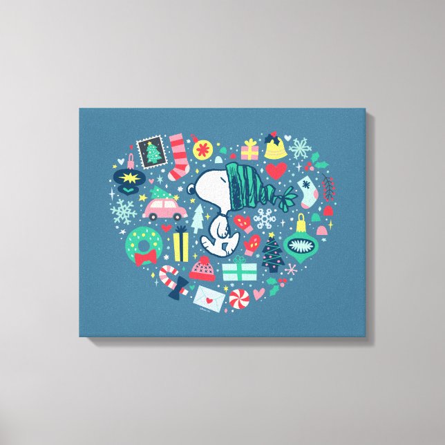 Jordnötter | Snopy Helgdag Happeart Canvastryck (Framsida)