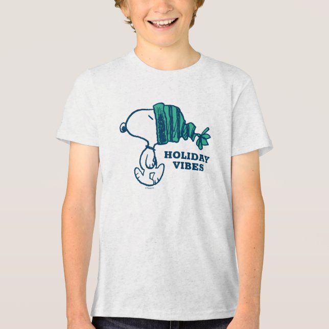 Jordnötter | Snopy Helgdag Happeart T Shirt (Framsida)