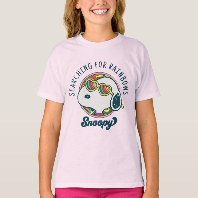 Jordnötter | Solglasögon av noopy Rainbow Heart T Shirt (Framsida)