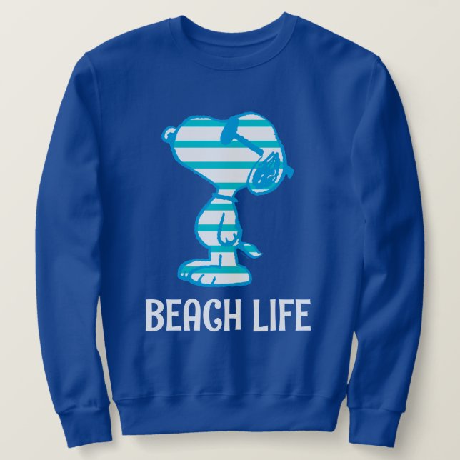 Jordnötter | Solglasögon av snoopy Rand Lång Ärmad Tröja (Design framsida)