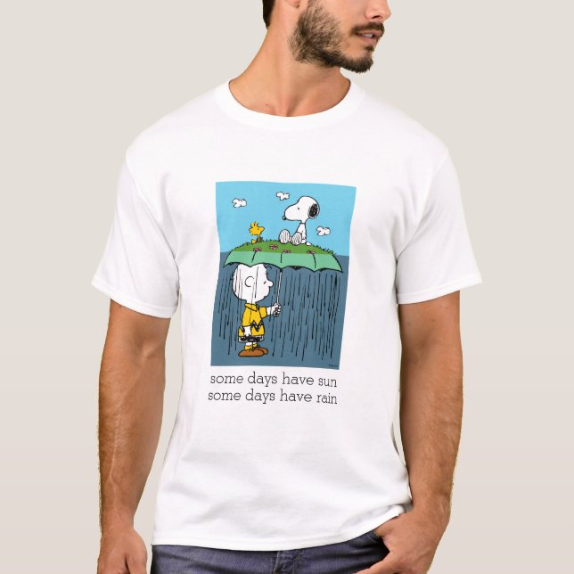 Jordnötter | Solig Dag Regnig Dag Hälften & Hälfte T Shirt (Framsida)