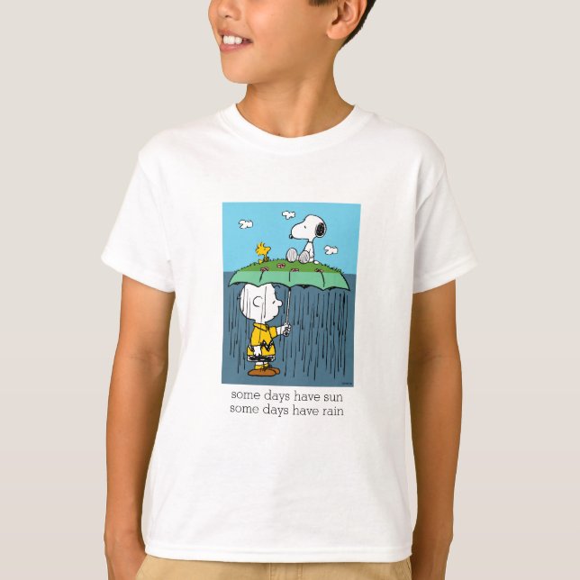 Jordnötter | Solig Dag Regnig Dag Hälften & Hälfte T Shirt (Framsida)