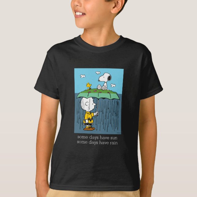 Jordnötter | Solig Dag Regnig Dag Hälften & Hälfte T Shirt (Framsida)