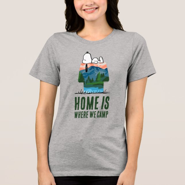Jordnötter | soopy Hund Solnedgång T Shirt (Framsida)